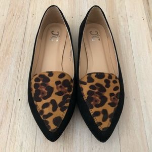 Animal print loafers
